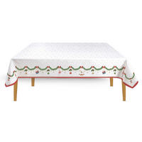 TISCHDECKE Magie de Noel 250/145 cm  - Smaragdgrün/Rot, Basics, Textil (250/145cm) - POZZI AND EASY LIFE