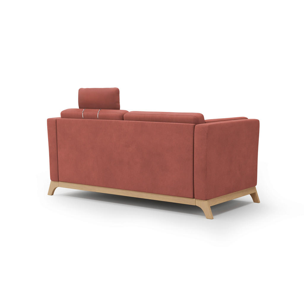 Thumbnail - Sit & More 2,5-Sitzer Viva V, Kirschrot, Textil, Buche, massiv, 183x84x93 cm, Goldenes M, Oeko-Tex® Standard 100, Made i...
