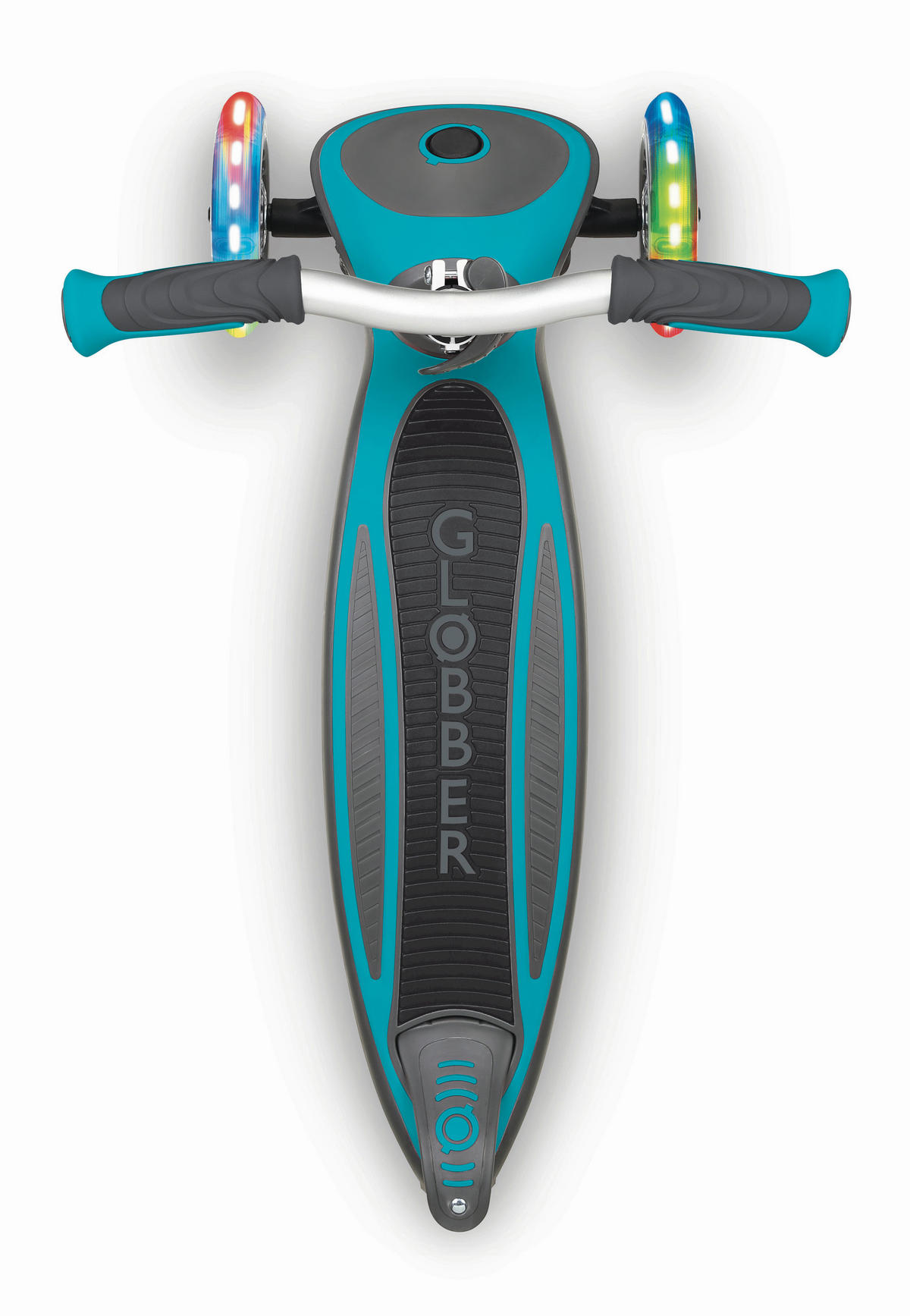 KINDERSCOOTER 662 Globber Master Lights  - Türkis/Schwarz, Basics, Kunststoff (61/94/37cm) - GLOBBER