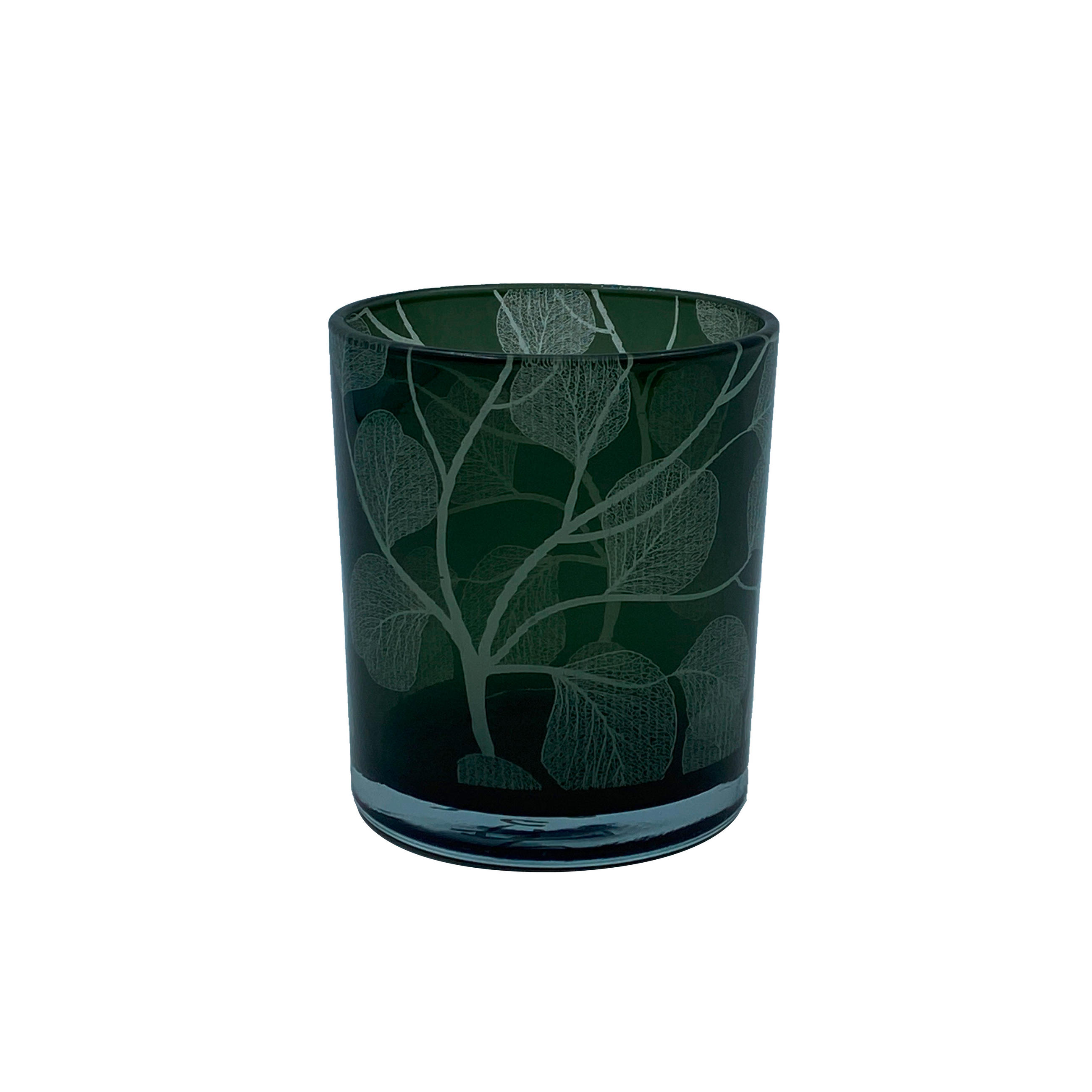 VÄRMELJUSGLAS  - vit/grön, Natur, glas (10/12,5cm) - Ambia Home