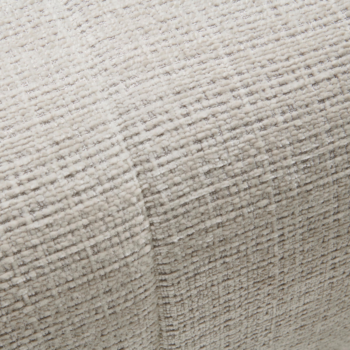 ECKSOFA in Chenille Creme  - Creme/Schwarz, Modern, Kunststoff/Textil (315/180cm) - Hom`in
