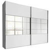 SCHWEBETÜRENSCHRANK in Weiss  - Chromfarben/Weiss, Konventionell, Holzwerkstoff/Metall (250/236/67cm) - Voleo