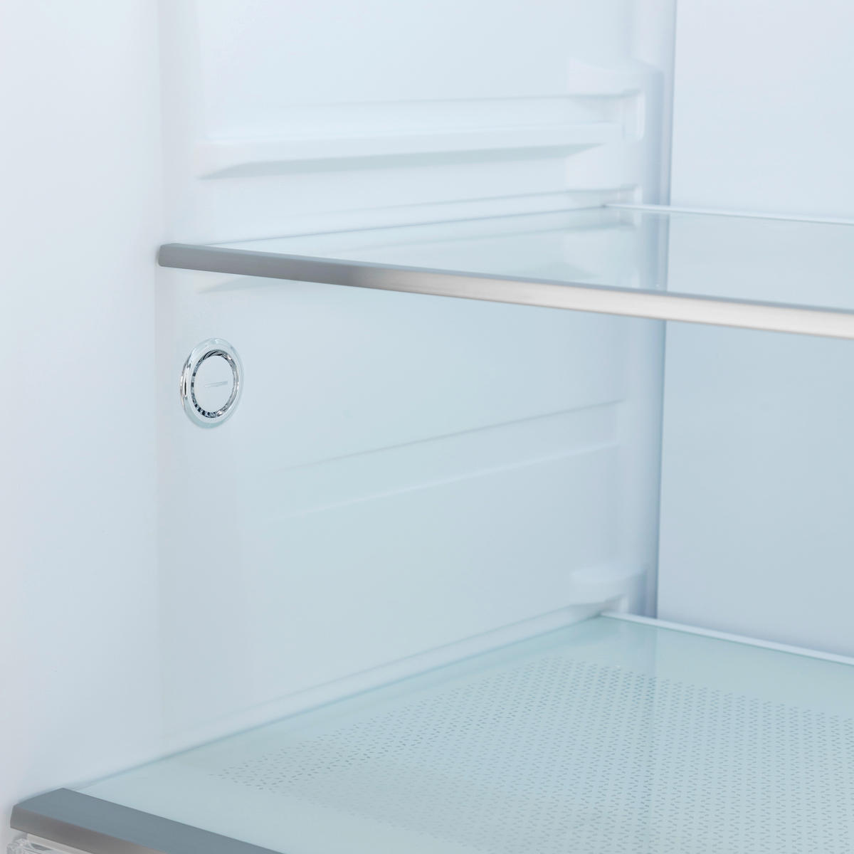 KOMBINÁLT HŰTŐ-FAGYASZTÓ - fekete, Basics, Üveg/fém (68,6/178/70,3cm) - Mican