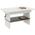 COUCHTISCH 95-125/60/51,5-61,5 cm Weiß  - Weiß, KONVENTIONELL, Holzwerkstoff (95-125/60/51,5-61,5cm) - Xora