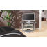 TV-RACK Glas, Metall Klar, Silberfarben - Klar/Silberfarben, Design, Glas/Metall (80/47,2/50cm) - Boxxx