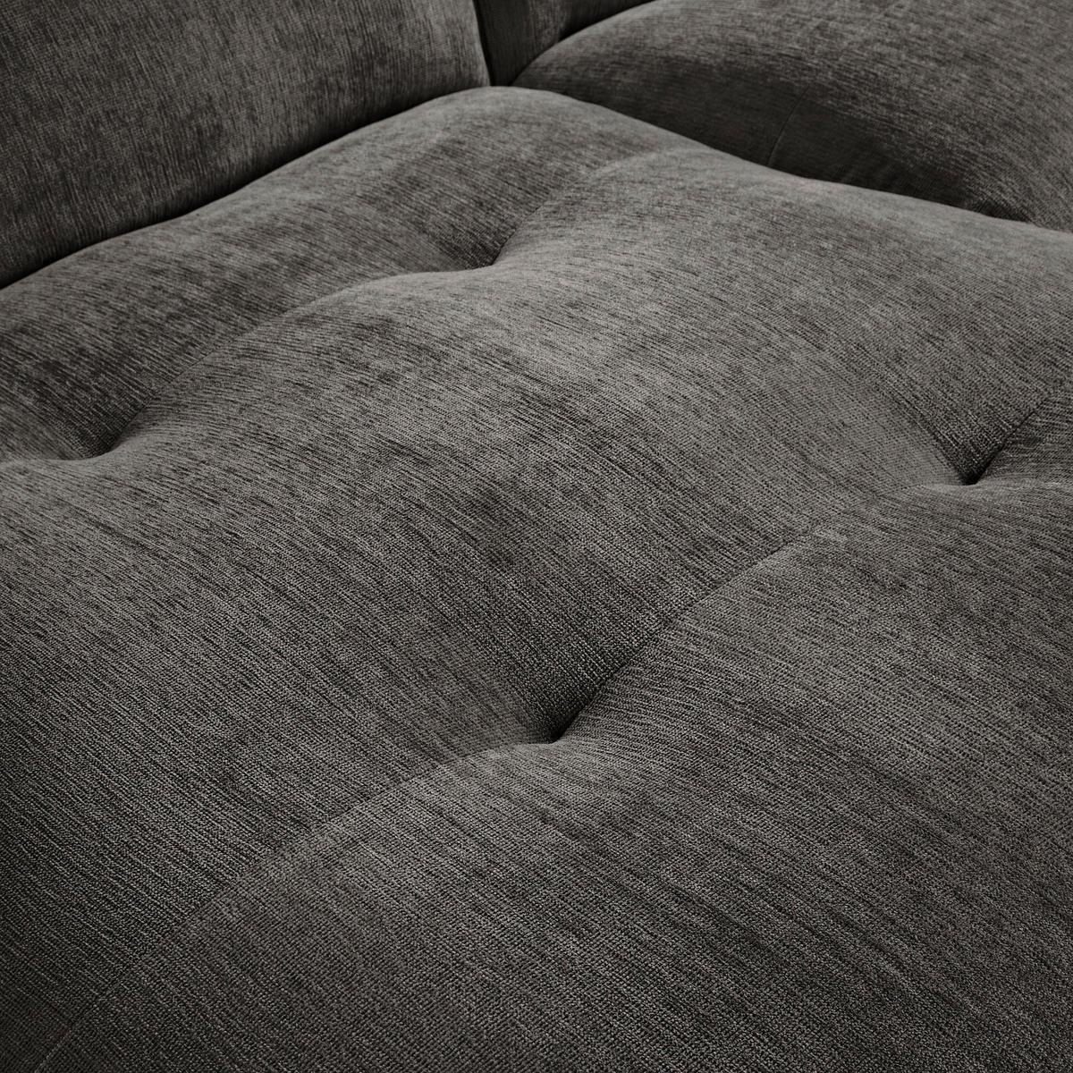ECKSOFA in Chenille Anthrazit  - Anthrazit/Schwarz, Modern, Kunststoff/Textil (184/269cm) - Trendmanufaktur