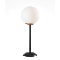 TISCHLEUCHTE 15/15/40 cm   - Weiß Hochglanz/Goldfarben, Basics, Kunststoff/Metall (15/15/40cm)