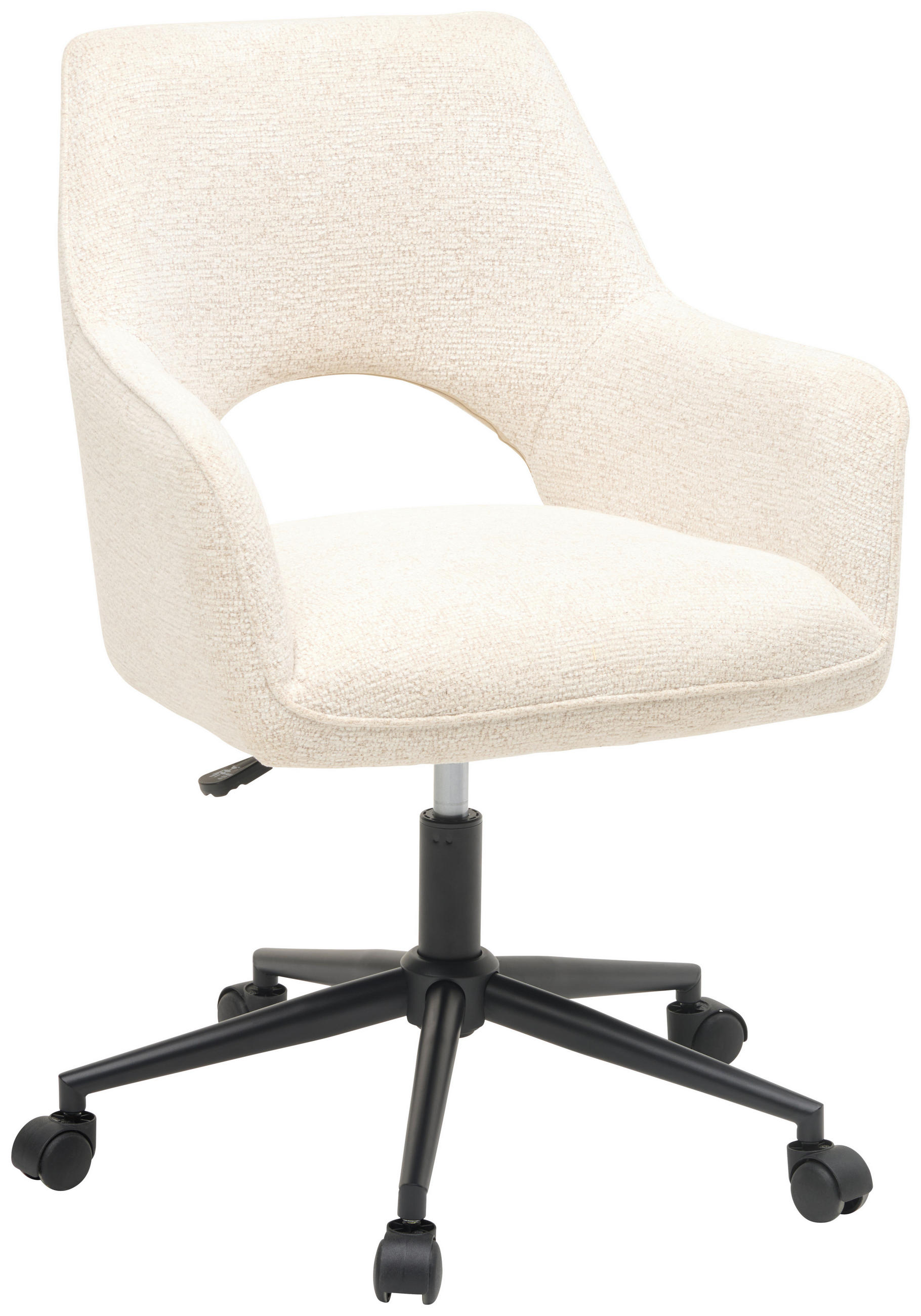 OTOČNÁ ŽIDLE, tkaná látka, černá, béžová - černá/béžová, Moderní, kov/textil (59/83-90/61,5cm) - MID.YOU
