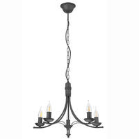 KRONLEUCHTER Lucy 58/100 cm   - Schwarz Hochglanz, KONVENTIONELL, Metall (58/100cm)