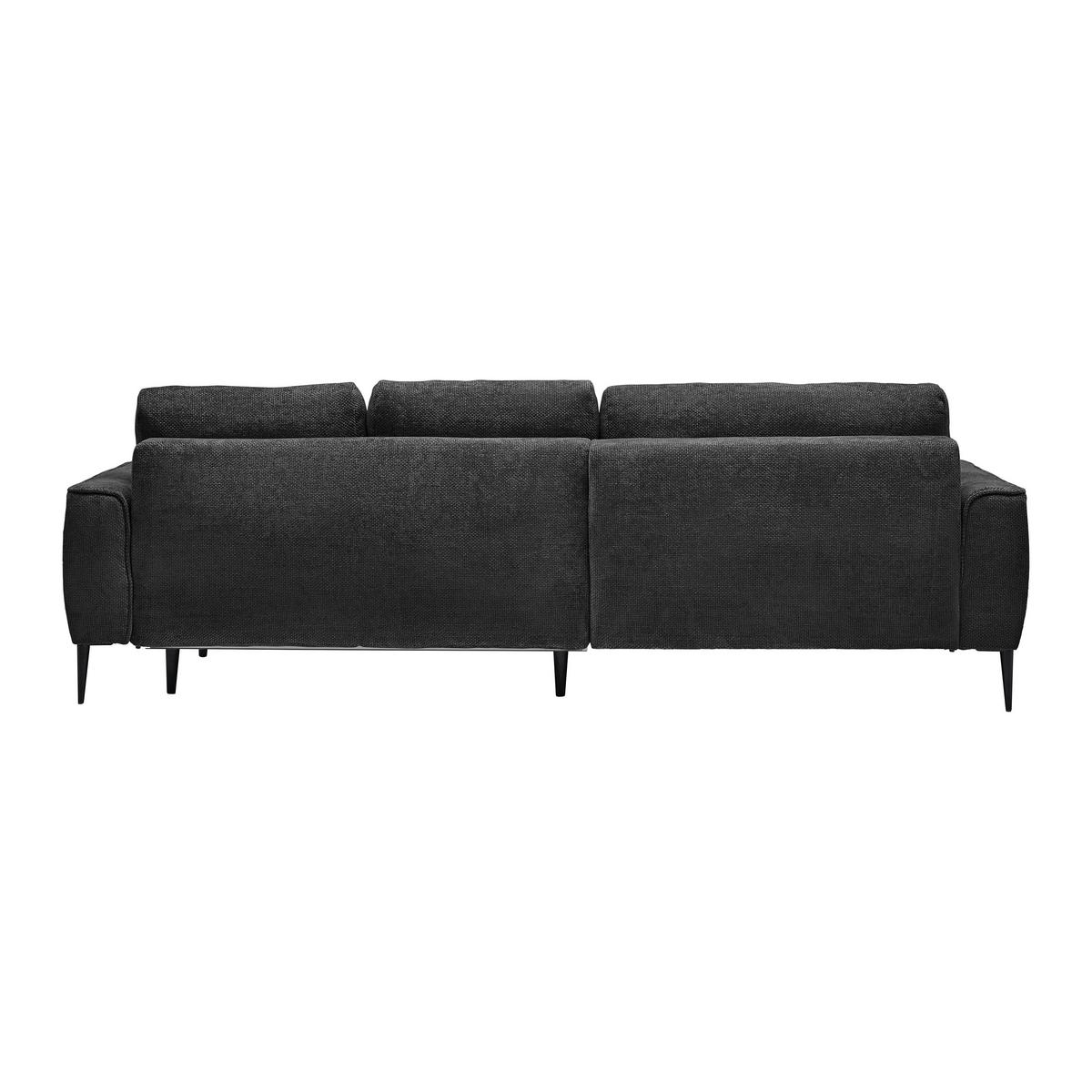 ECKSOFA in Webstoff Schwarz  - Schwarz, Modern, Textil/Metall (164/255cm) - MID.YOU