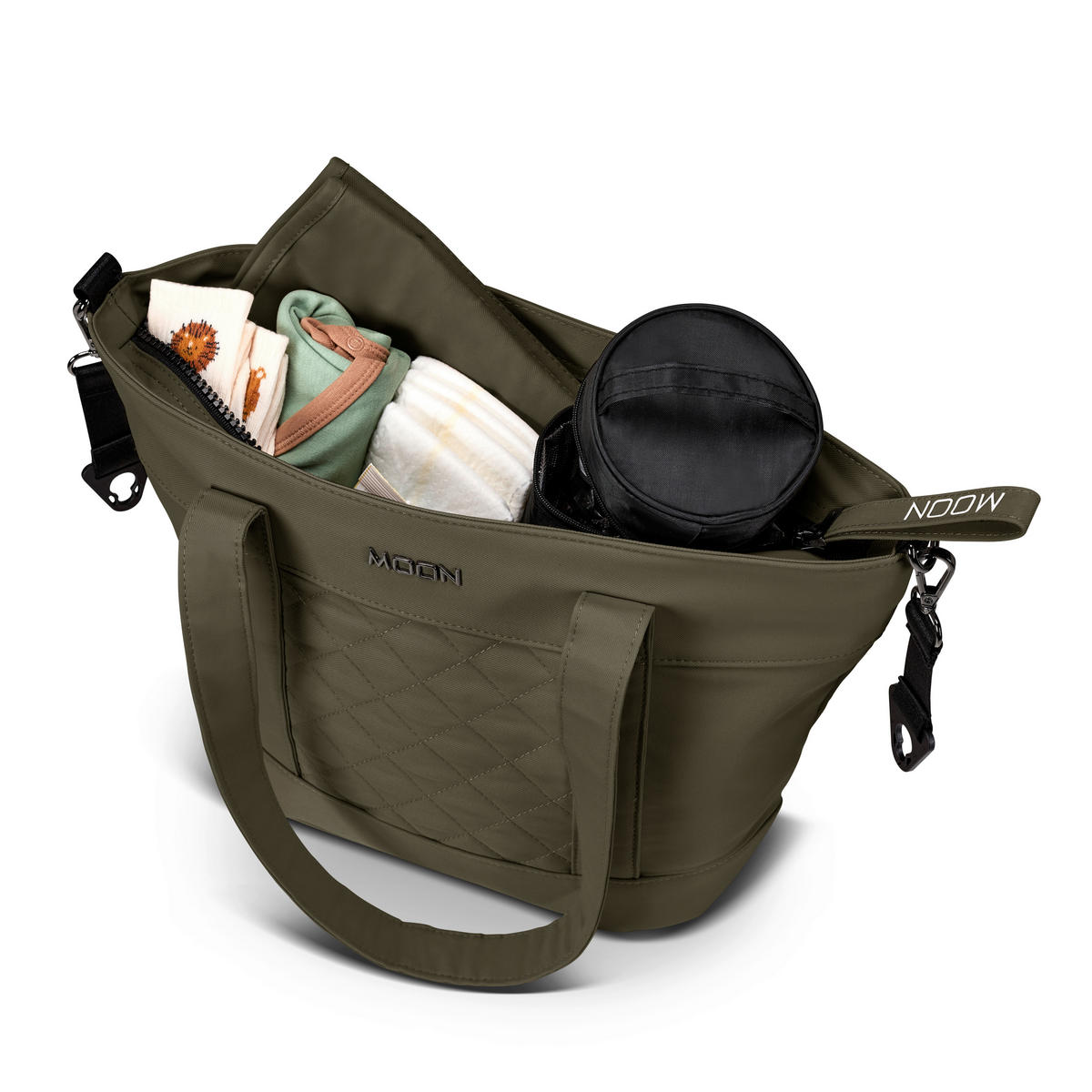 WICKELTASCHE V-Shape Bag  - Waldgrün, Basics, Textil (41/16/28cm) - Moon