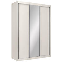 SCHIEBETÜRENSCHRANK 150/215/59,5 cm 3-türig  - Kaschmir/Schwarz, MODERN, Holzwerkstoff/Metall (150/215/59,5cm) - MID.YOU