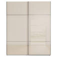 SCHWEBETÜRENSCHRANK  in Weiß, Champagner  - Chromfarben/Champagner, KONVENTIONELL, Glas/Holzwerkstoff (181/223/67cm) - Novel