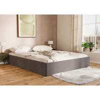 POLSTERBETT Bettkasten, Lattenrost 140/200 cm  in Anthrazit  - Anthrazit/Schwarz, Design, Holz/Textil (140/200cm) - Boxxx