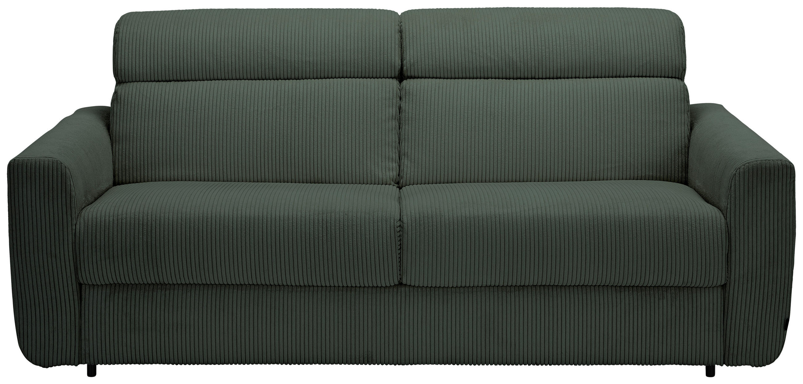 SCHLAFSOFA Cord Waldgrün  - Waldgrün/Schwarz, Design, Kunststoff/Textil (200/84/98cm) - Novel