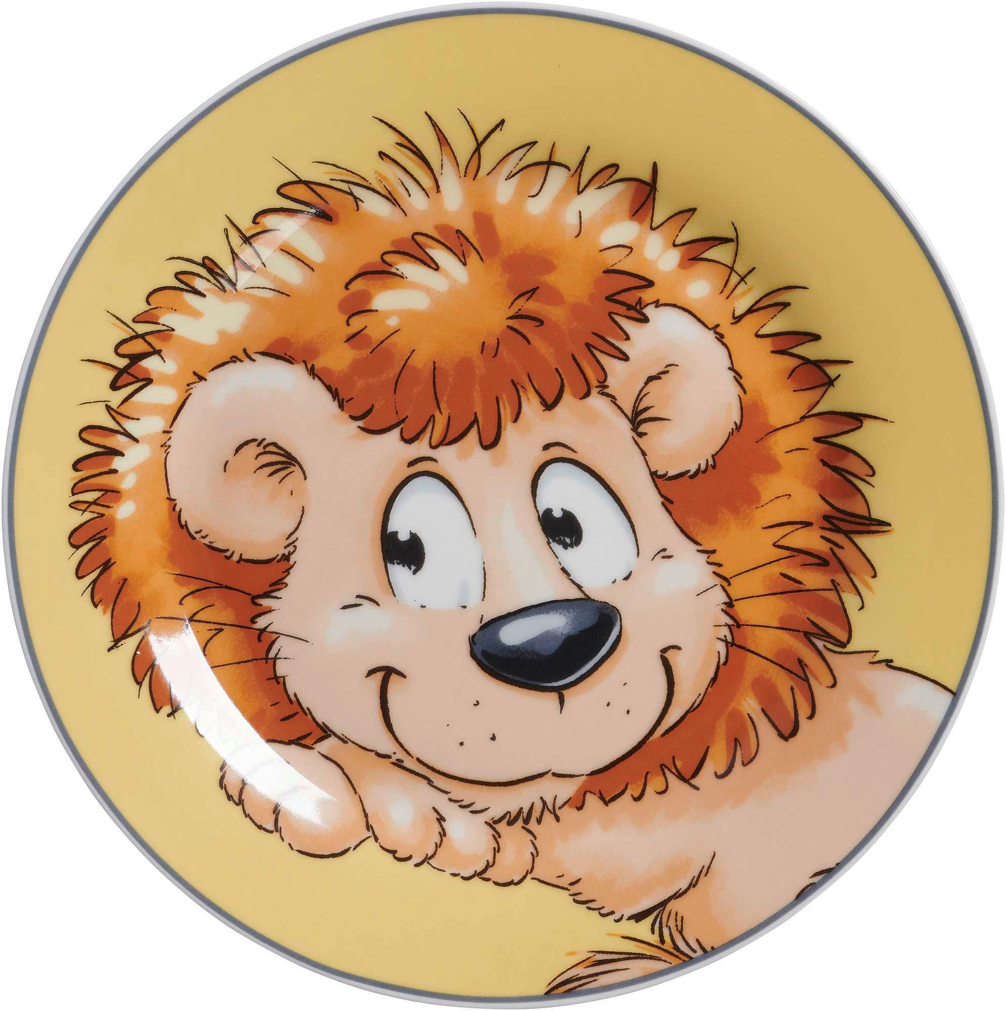 KINDERTELLER HAPPY ZOO Porzellan  - Gelb/Weiß, Basics, Keramik (19/19/2cm) - Ritzenhoff Breker