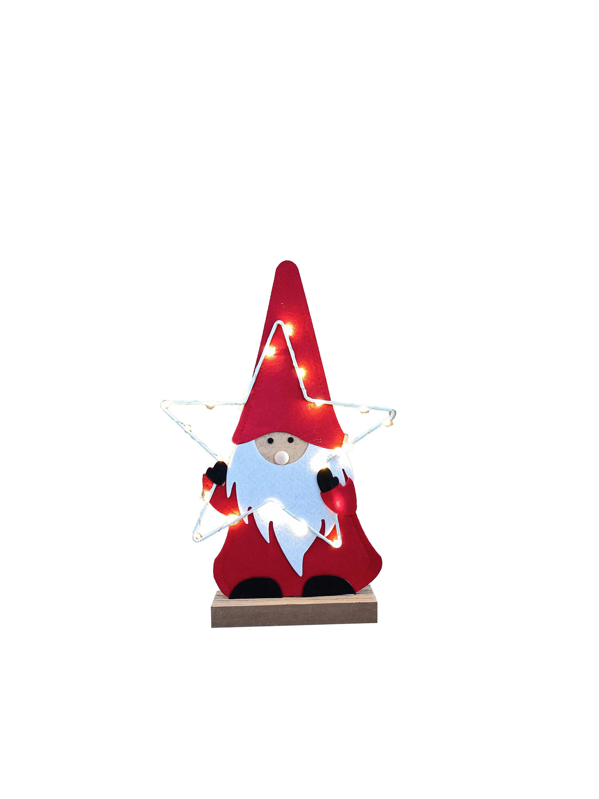 WEIHNACHTSMANN  - Rot/Schwarz, LIFESTYLE, Holzwerkstoff/Textil (33/51/6cm) - X-Mas