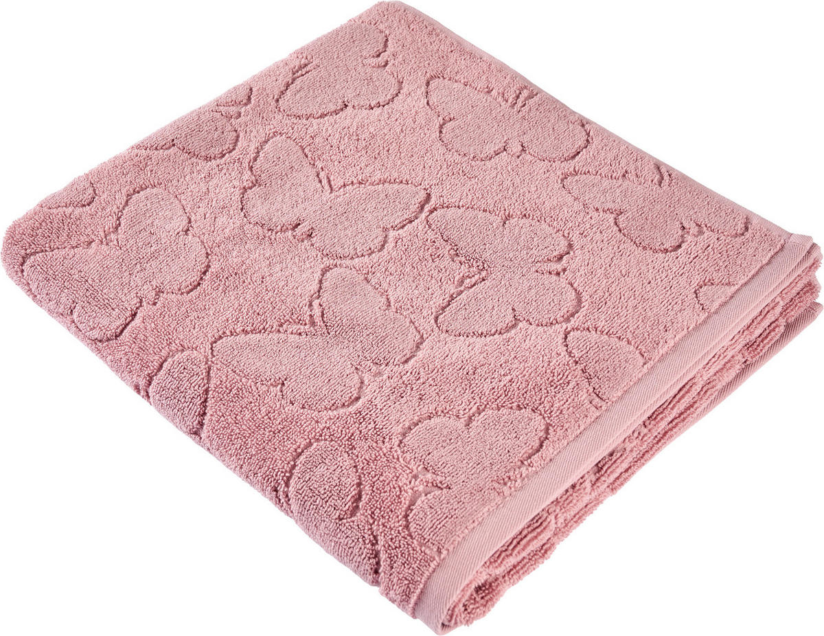 DUSCHTUCH 70/140 cm Butterfly  - Rosa, Trend, Textil (70/140cm) - Esposa