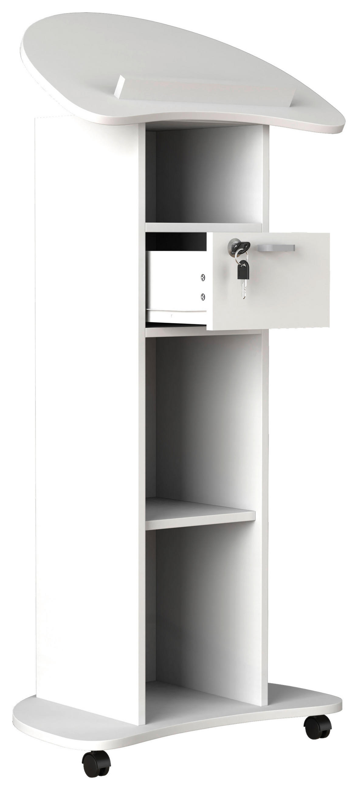 STEHPULT 56/110/37 cm  in Weiss  - Weiss, Modern, Holzwerkstoff (56/110/37cm) - MID.YOU