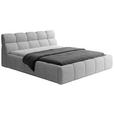 POLSTERBETT Hellgrau 180/200 cm  - Hellgrau/Schwarz, Design, Kunststoff/Textil (180/200cm) - Esposa