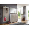 GARDEROBE 3-teilig  in 210/195/31 cm  - Taupe/Weiß, Design, Glas/Holzwerkstoff (210/195/31cm)