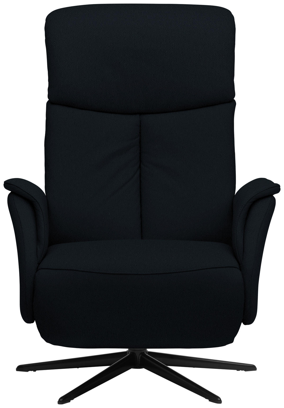 RELAXSESSEL in Leder Schwarz  - Schwarz, Design, Leder/Metall (78/106/88cm) - Welnova