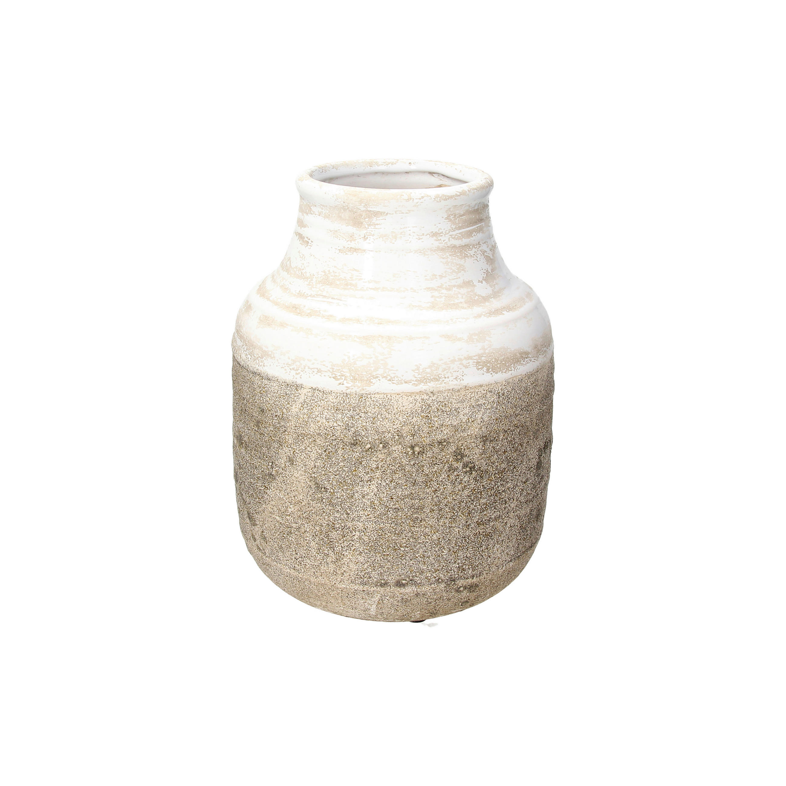 VAZA 25.5 cm  keramika  - svetlo rjava/bela, Basics, keramika (19.5/25.5cm)