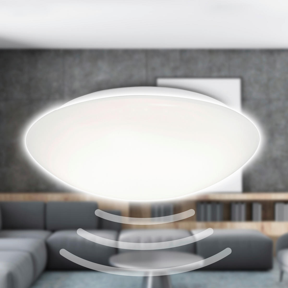 LED-DECKENLEUCHTE Elipso 27,8/6,5 cm   - Weiß, KONVENTIONELL, Kunststoff/Metall (27,8/6,5cm)
