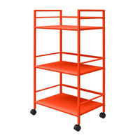 SERVIERWAGEN Orange  - Orange, Design, Kunststoff/Metall (43/77/29cm) - MID.YOU