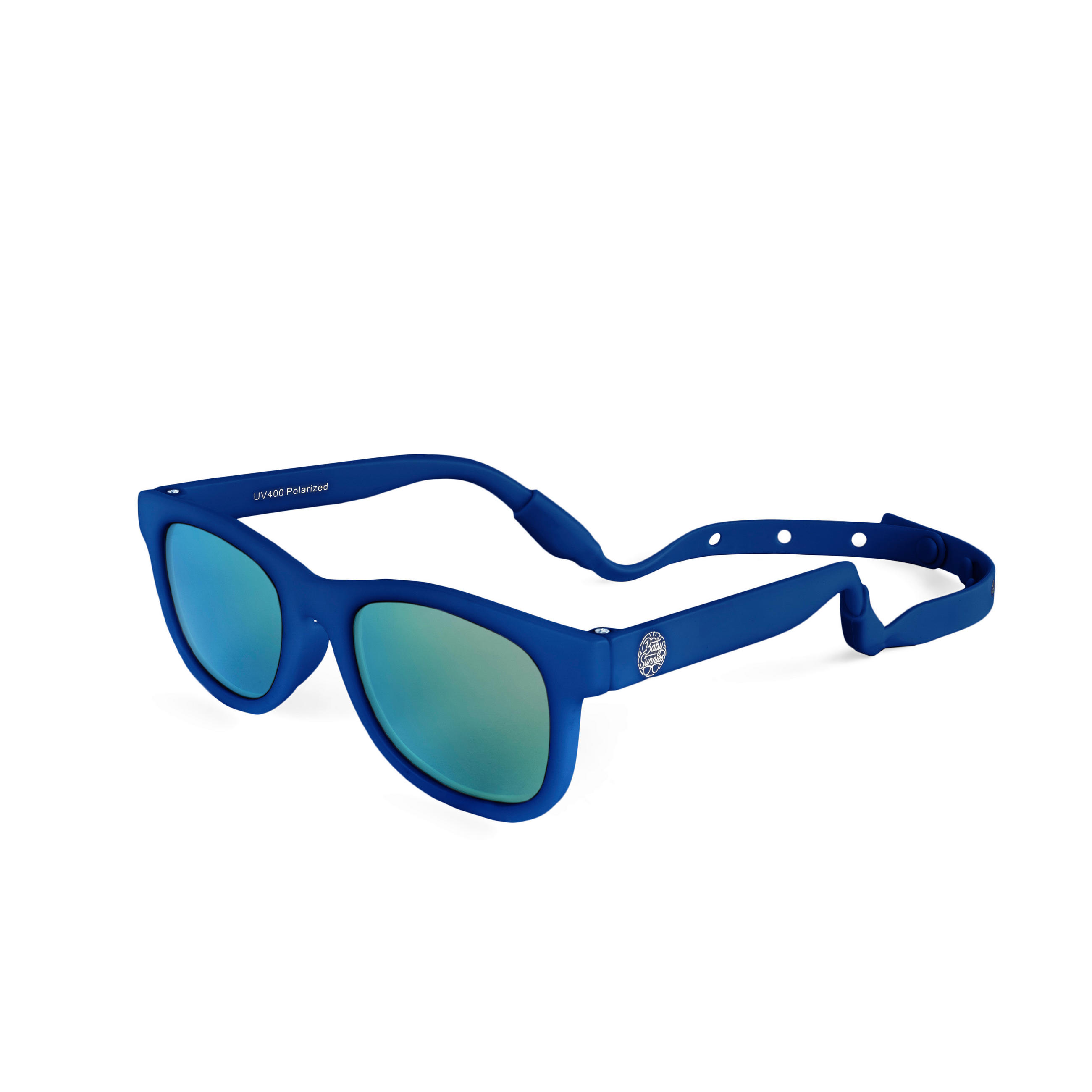 BABY-SONNENBRILLE MIT BAND  - Dunkelblau, Basics, Kunststoff