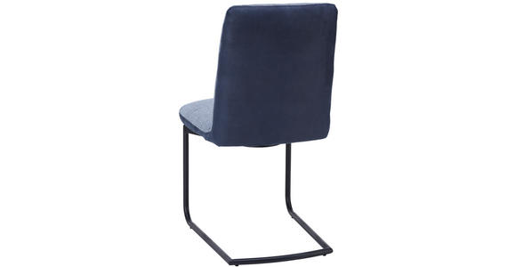 SCHWINGSTUHL in Stahl Flachgewebe - Blau/Anthrazit, Design, Textil/Metall (48/91/62cm) - Dieter Knoll