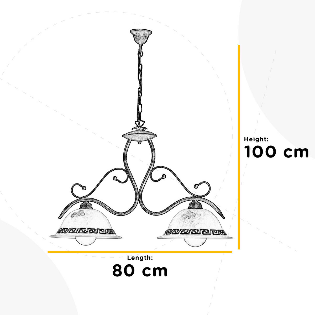 HÄNGELEUCHTE 4807 CORINNE 85/30/110 cm   - Weiß, Basics, Metall (85/30/110cm)