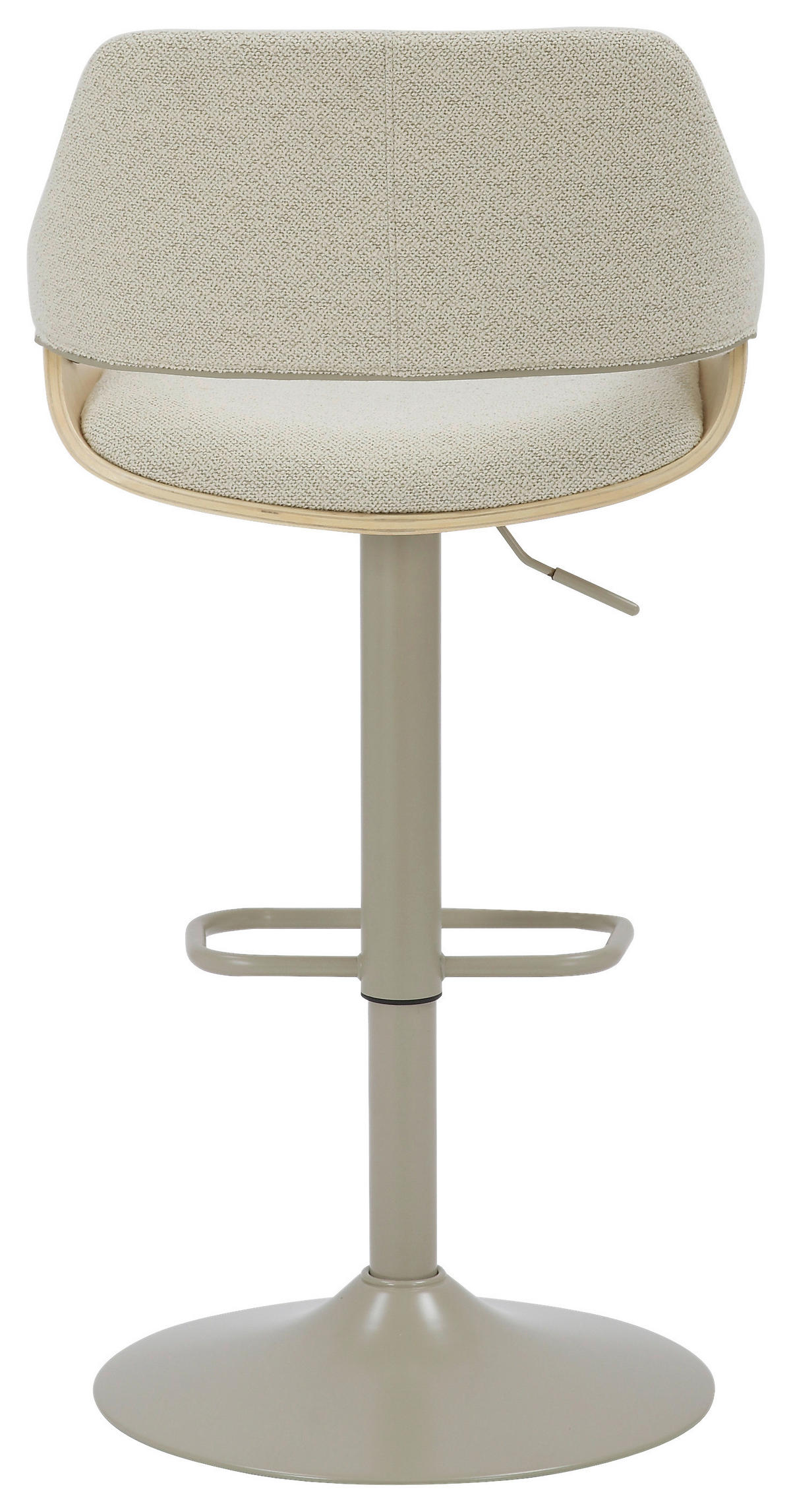 BARHOCKER in Holz, Metall, Textil Creme, Eichefarben  - Eichefarben/Creme, Design, Holz/Textil (51/90-111/51cm) - Stylife
