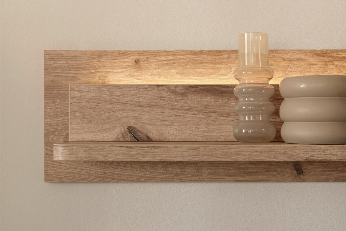 WANDBOARD  150/24/18 cm  - Eichefarben, Konventionell, Holzwerkstoff (150/24/18cm) - Cantus