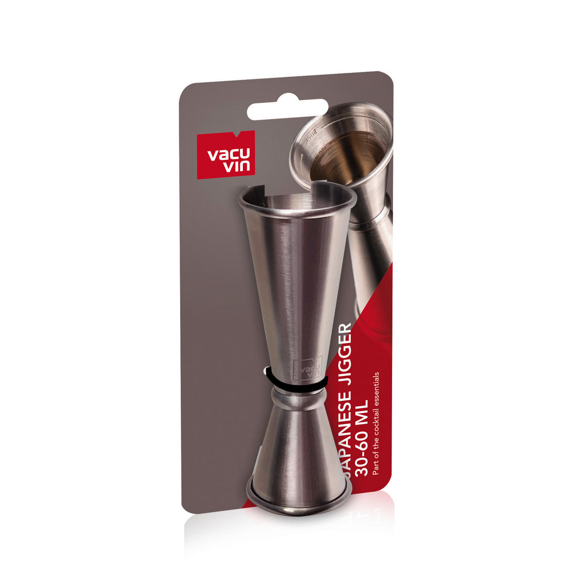 MERICA ZA PIĆE - srebrna, Osnovno, metal (9.5/18.5/4.5cm) - Vacu Vin