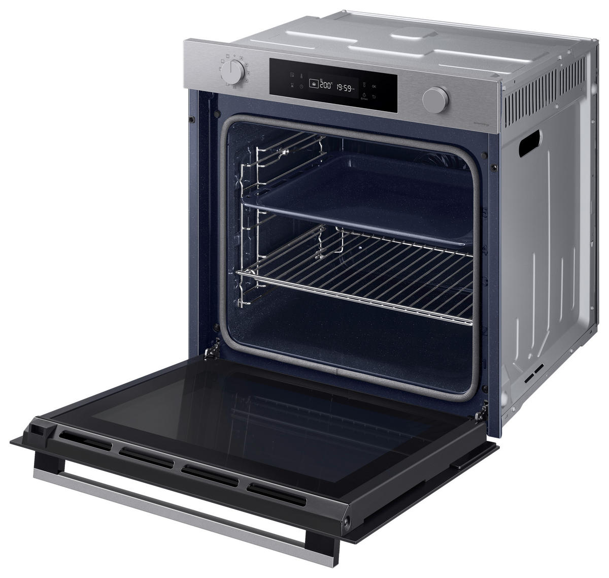EINBAUBACKOFEN NV7B41307AS/U1  - Edelstahlfarben/Schwarz, Design, Glas/Kunststoff (59,5/59,6/57,1cm) - Samsung