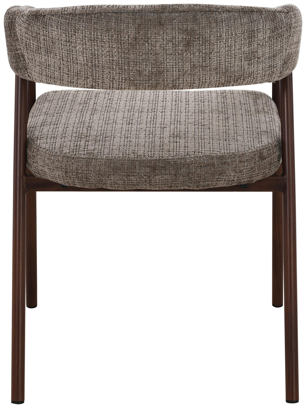 ARMLEHNSTUHL   Chenille  Braun, Walnussfarben  - Walnussfarben/Braun, MODERN, Holz/Textil (56/77/58cm) - Livetastic