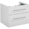 WASCHTISCHUNTERSCHRANK  - Chromfarben/Weiß Hochglanz, KONVENTIONELL, Holzwerkstoff/Metall (60/48,8/50,9cm) - Voleo