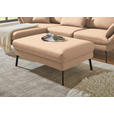 ECKSOFA  in Flachgewebe Lachsfarben  175-224/255-365 cm  - Schwarz/Lachsfarben, Design, Textil/Metall (175-224/255-365cm) - Dieter Knoll
