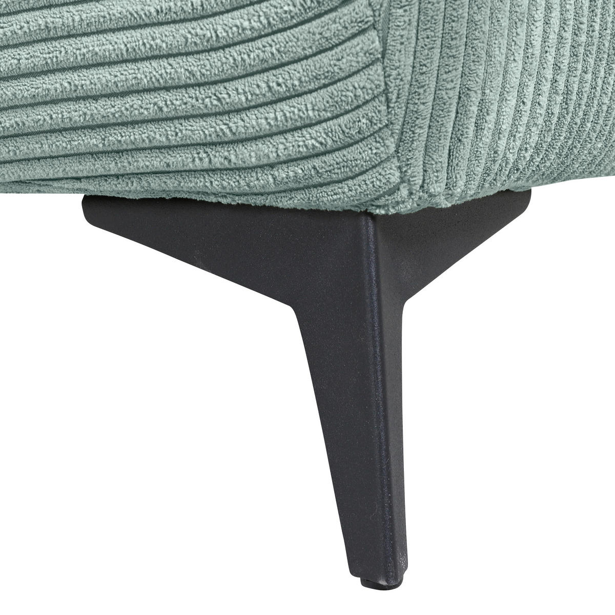 ECKSOFA Mintgrün Cord Zierkissen, Rückenkissen, Rücken echt  - Schwarz/Mintgrün, KONVENTIONELL, Textil/Metall (176/311cm) - Carryhome