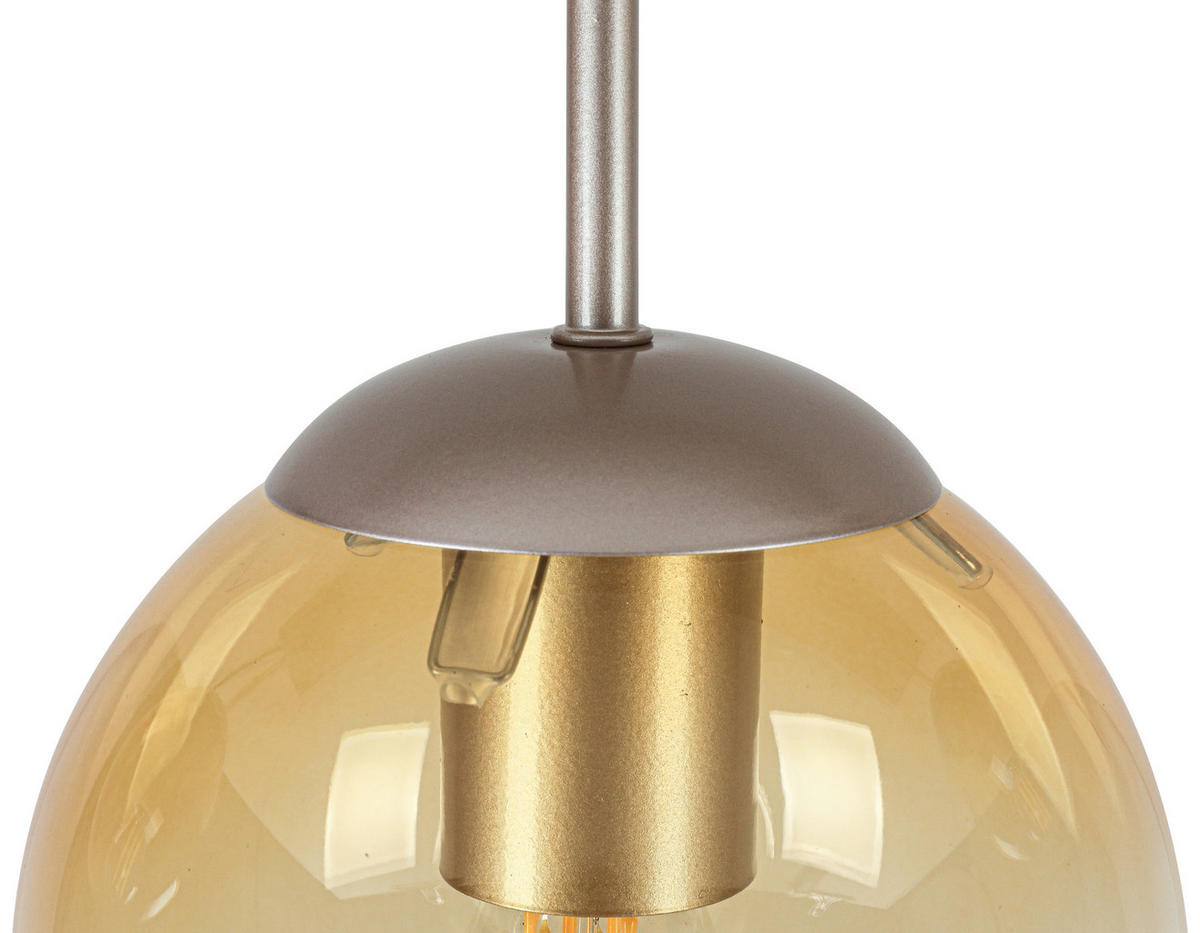 DECKENLEUCHTE    36/35,5/38 cm  - Champagner/Bernsteinfarben, Trend, Glas/Kunststoff (36/35,5/38cm) - Collett's Monde