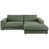 ECKSOFA in Cord Grün  - Schwarz/Grün, Design, Kunststoff/Textil (250/190cm) - Pure Home Lifestyle