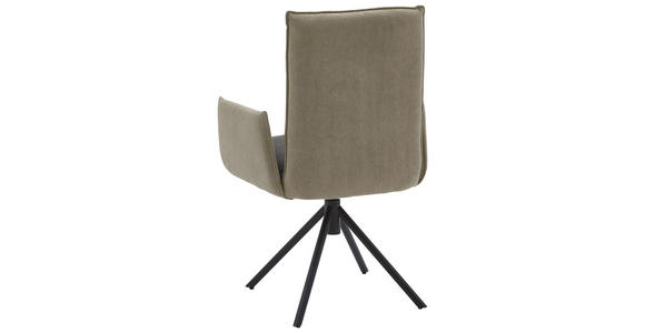 ARMLEHNSTUHL in Flachgewebe - Greige/Anthrazit, Design, Textil/Metall (59/93/59cm) - Dieter Knoll