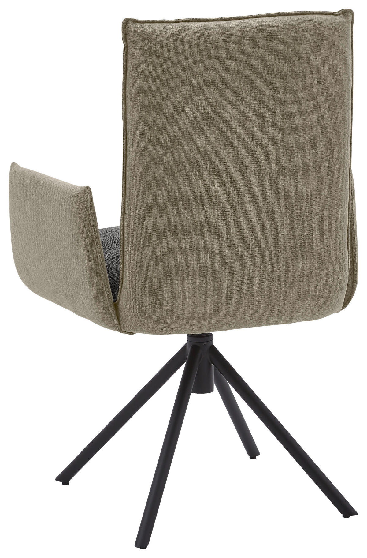 ARMLEHNSTUHL  in Flachgewebe  - Greige/Anthrazit, Design, Textil/Metall (59/93/59cm) - Dieter Knoll