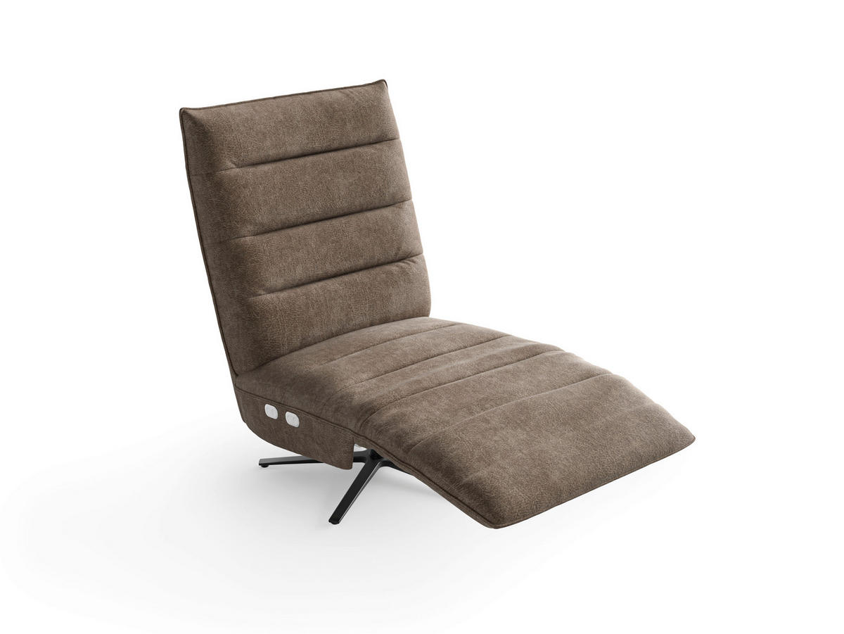 RELAXAČNÍ KŘESLO, textil, hnědá - černá/hnědá, Basics, kov/textil (80/109/98cm) - Sit & More