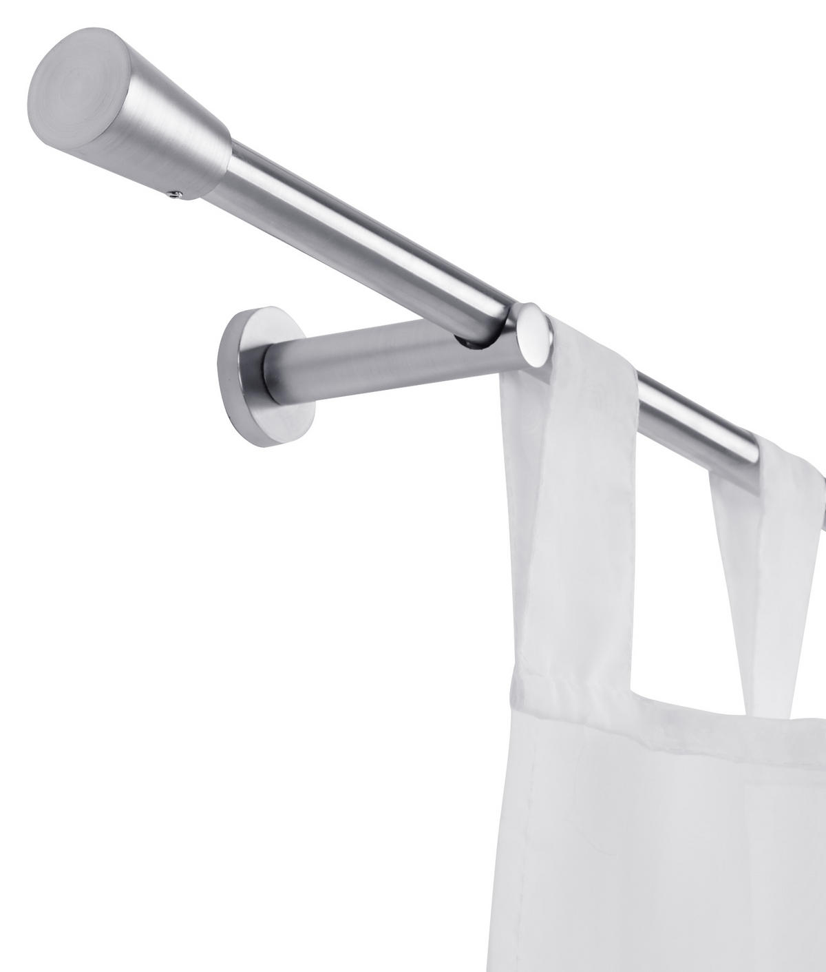 VORHANGSTANGENSET 100-190 cm  - Edelstahlfarben, Design, Metall (100-190cm) - Homeware