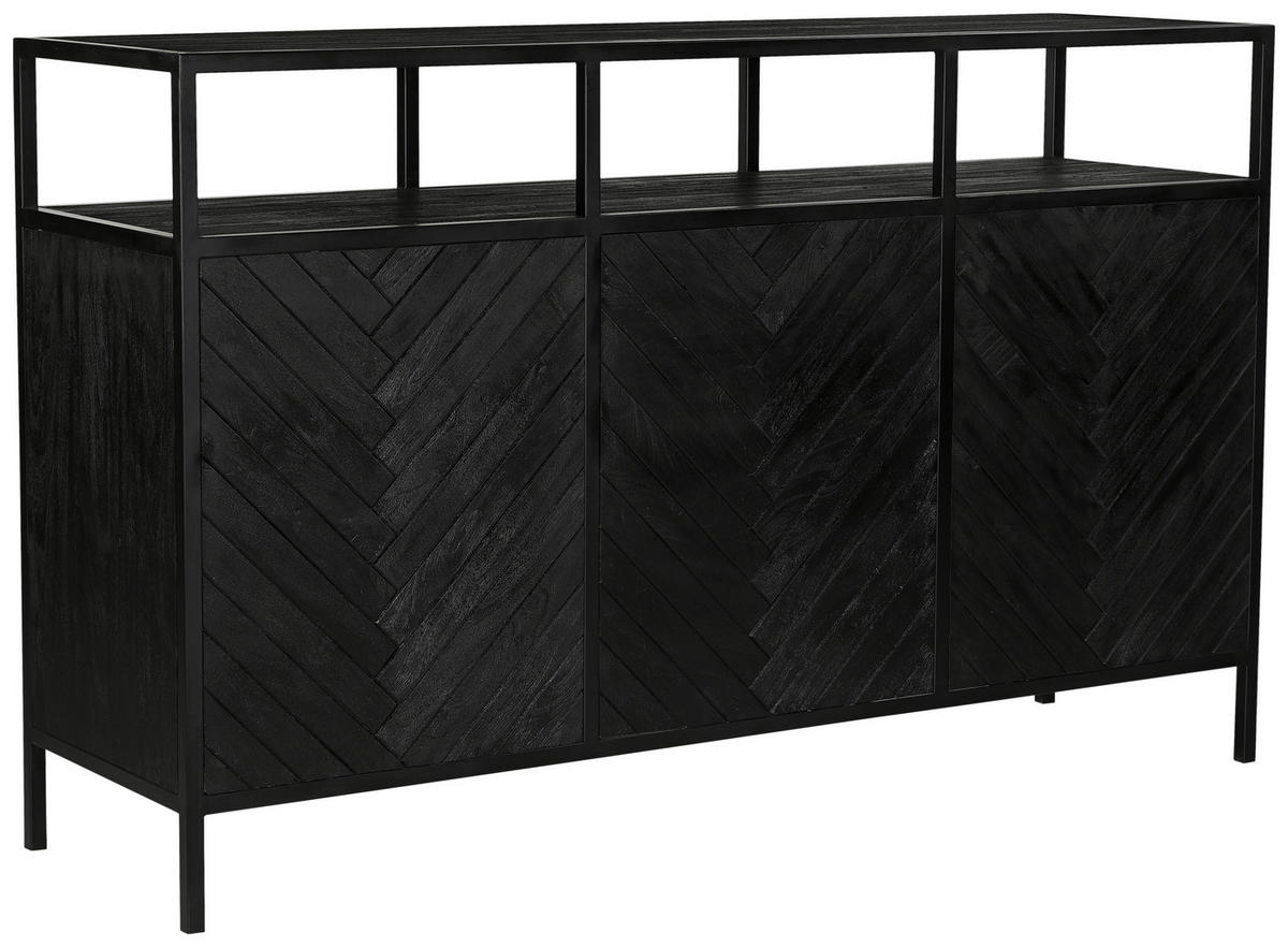 KUHINJSKI OTOK - črna, Design, kovina/les (180/110/50cm) - Livetastic