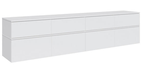 LOWBOARD  220/52/40 cm 4 Schublade(n) stehend, hängend  - Silberfarben/Weiß, Design, Holzwerkstoff/Kunststoff (220/52/40cm) - Xora