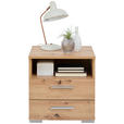 NACHTKÄSTCHEN 45/47/35 cm  in Eiche Artisan  - Alufarben/Eiche Artisan, KONVENTIONELL, Holzwerkstoff/Kunststoff (45/47/35cm) - Carryhome