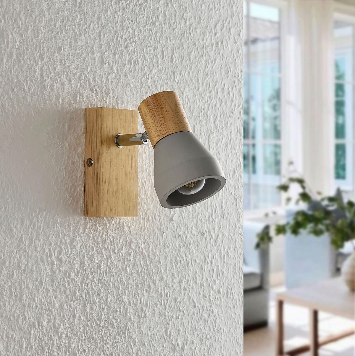 STRAHLER Alina 12,3/7,2/12 cm  - Eschefarben/Grau, Natur, Holz/Stein (12,3/7,2/12cm) - Novel